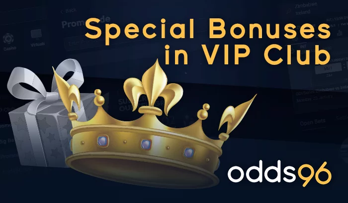 Special bonuses in Odds96 Vip Club: cashback and rank bonus