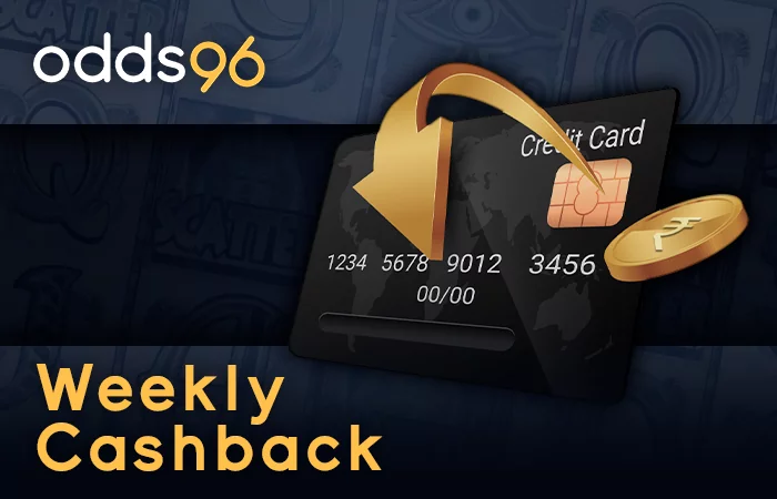 Weekly Cashback at Odds96: play Casino and get back your losses