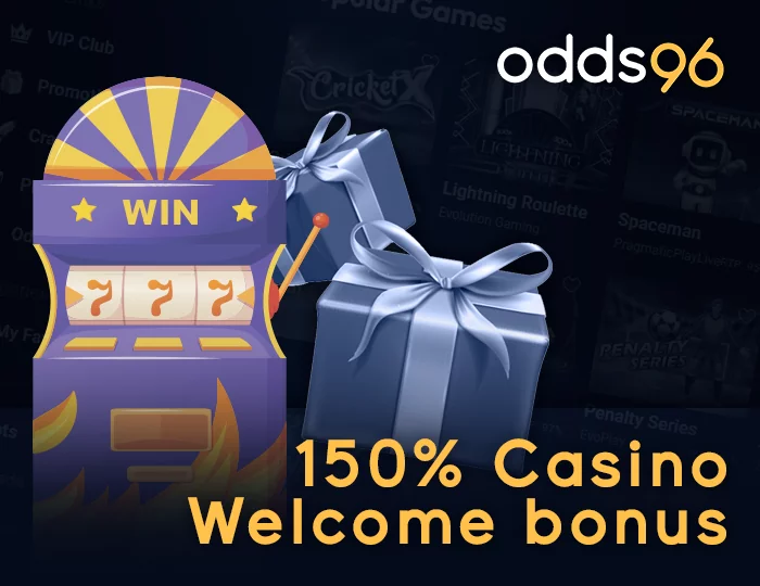 Odds96 150% casino welcome bonus for new indian players
