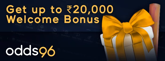 Cricket betting welcome bonus from odds96