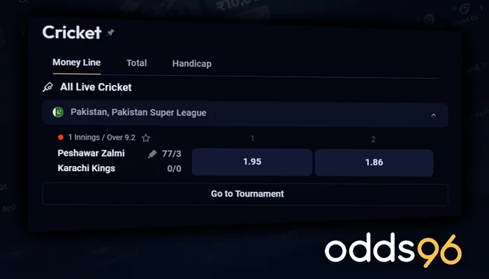 Choosing a cricket match to bet on Odds96