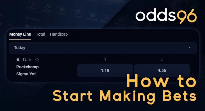 How to start making bets at Odds96