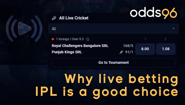 Live IPL betting at Odds96 - the benefits of live betting