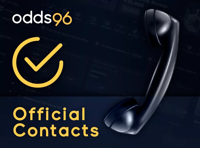 Official contacts of Odds96 betting company