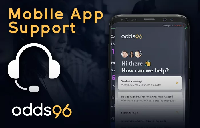 Odds96 mobile app support - contact us by email or live chat