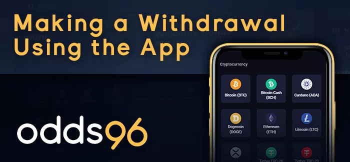 Making a withdrawal via Odds96 apk: step-by-step instructions