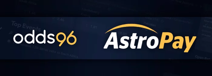 Logo of AstroPay - one of the services to make a deposit at Odds96