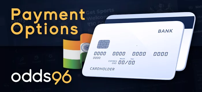 Payment options for deposit and withdrawal at Odds96