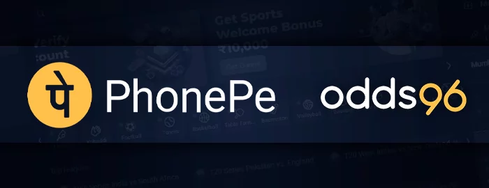 भारतीय खिलाड़ी बेटिंग शुरू करने के लिए Odds96 पर जमा करने के लिए PhonePe का उपयोग कर सकते हैं