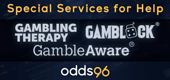 Special Services for help: Gambling Therapy, Gamblock, GambleAware