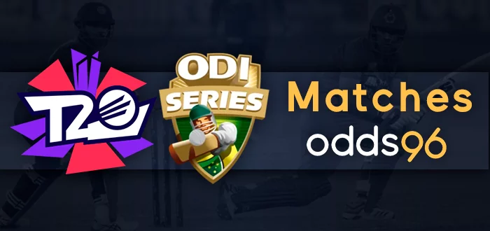 T20 और ODI गणना पर ऑड्स96 बेट्स