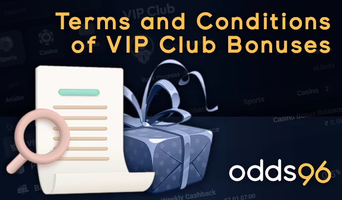 Odds96 VIP क्लब बोनस के नियम और शर्तें